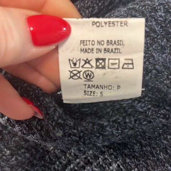 Maria Pavan Sweater Colorful Threaded Details Size XS Brazil Gray - Picture 9 of 9